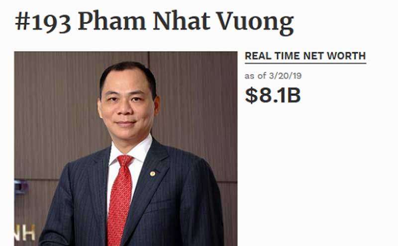 tỷ phú đô la Việt Nam đầu tiên Phạm Nhật Vượng